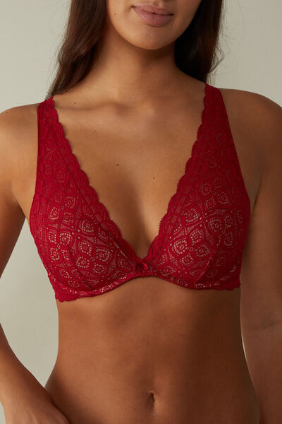 Intimissimi Reggiseno a Balconcino Giorgia in Pizzo Donna Rosso Taglia 3C