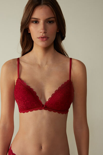 Intimissimi Reggiseno a Triangolo in Pizzo Tiziana Donna Rosso Taglia 2C