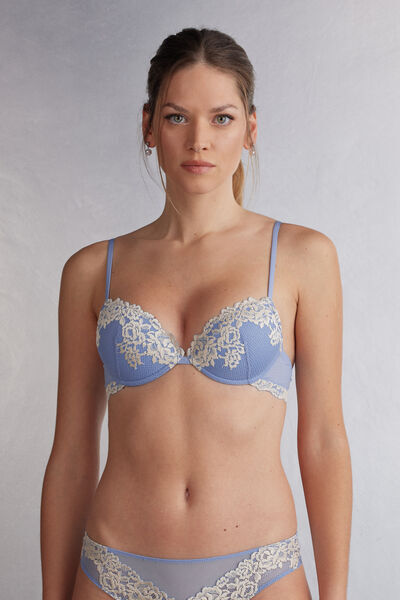 Intimissimi Reggiseno Push-up Bellissima Pretty Flowers Donna Azzurro Taglia 2C