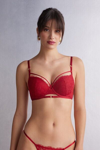 Intimissimi Reggiseno Push-up Elettra Intricate Surface Donna Rosso Taglia 1C