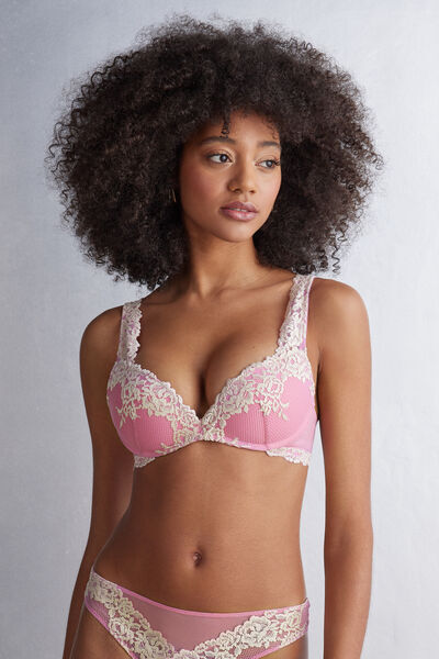 Intimissimi Reggiseno Super Push-up Gioia Pretty Flowers Donna Rosa Taglia 2B