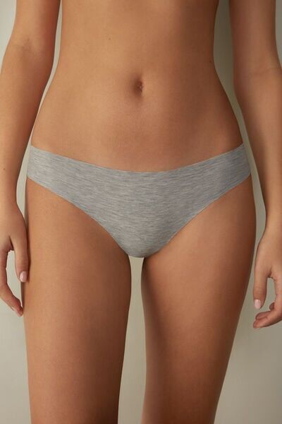 Intimissimi Brasiliana in Cotone Senza Cuciture Donna Grigio Taglia 3