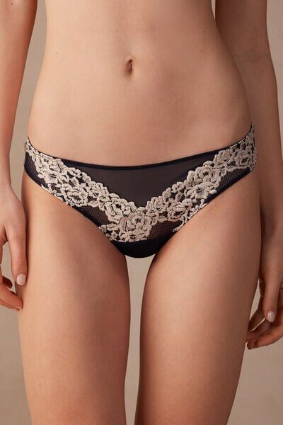 Intimissimi Brasiliana Pretty Flowers Donna Blu Taglia 3