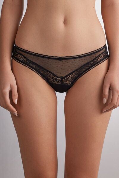 Intimissimi Brasiliana Lace Never Gets Old Donna Nero Taglia 2