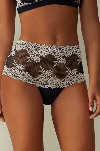 Intimissimi Culotte Brasilianata Pretty Flowers Donna Blu Taglia 2