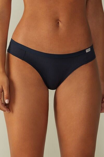 Intimissimi Slip in Cotone Donna Blu Taglia 2