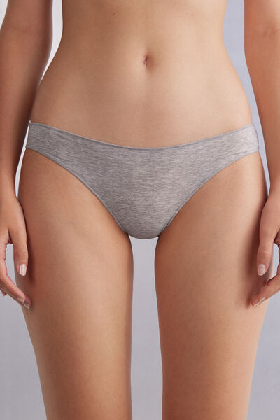 Intimissimi Slip Vita Bassa in Cotone Donna Grigio Taglia 4