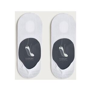 Intimissimi Salvapiede in Cotone con Fascetta Silicone Grip Uomo Bianco Taglia 40-41