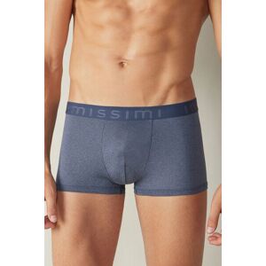 Intimissimi Boxer in Microfibra con Logo Uomo Blu Taglia 6