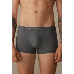 Intimissimi Boxer in Microfibra con Logo Uomo Grigio Scuro Taglia 6