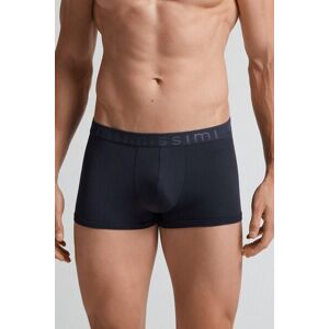 Intimissimi Boxer in Microfibra con Logo Uomo Blu Taglia 4