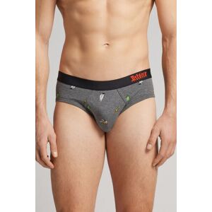 Intimissimi Slip Asterix in Cotone Supima® Elasticizzato Uomo Grigio Taglia 3