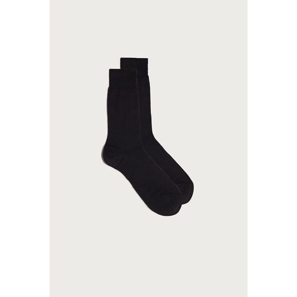 intimissimi calze corte in cotone filo di scozia rasato uomo grigio taglia 46-47