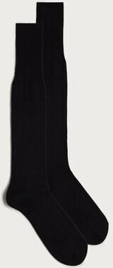 Intimissimi Calze Lunghe in Cashmere Seta e Cotone Uomo Nero Taglia 44-45