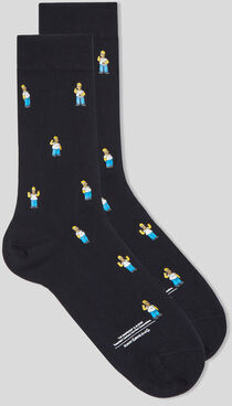 Intimissimi Calze Corte The Simpsons Homer in Cotone Uomo Blu Taglia 44-45