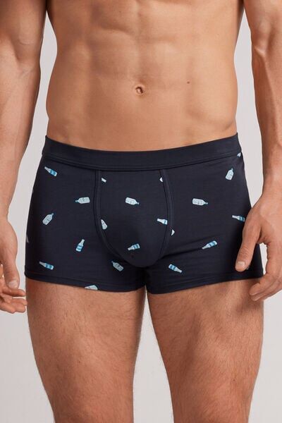 Intimissimi Boxer Gin & Tonic in Cotone Supima® Elasticizzato Uomo Blu Taglia 5