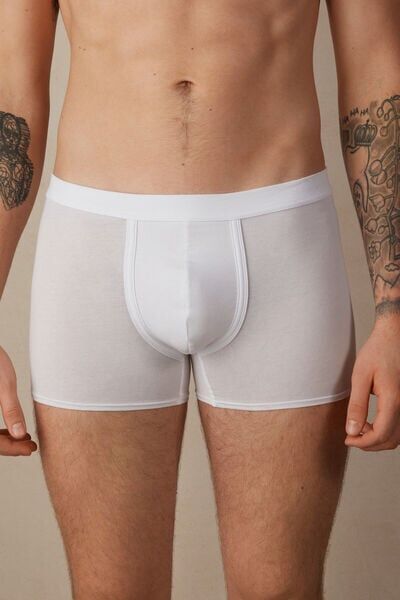 Intimissimi Boxer in Cotone Natural Fresh Uomo Bianco Taglia 7