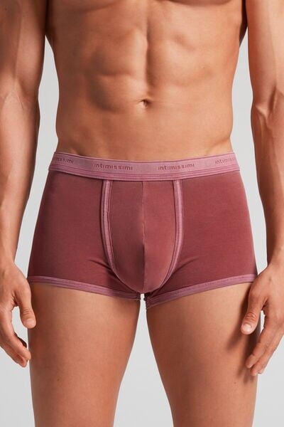 Intimissimi Boxer in Cotone Natural Fresh con Logo Uomo Rosso Taglia 3