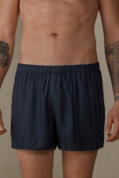 Intimissimi Boxer in Tela di Modal Uomo Blu Taglia M