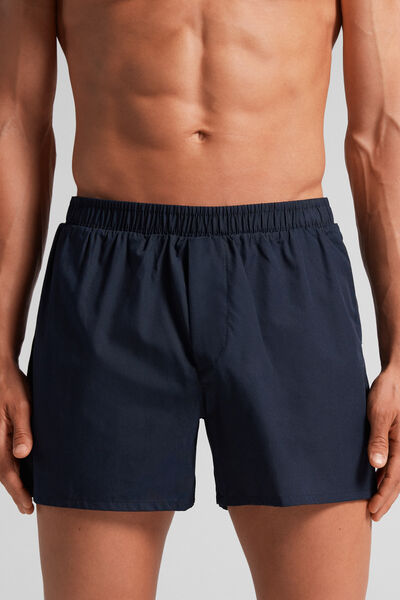 Intimissimi Boxer in Tela a Fantasia Uomo Blu Taglia M