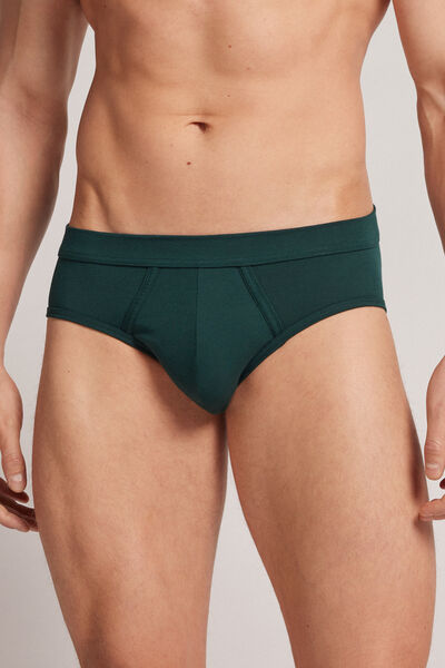 Intimissimi Slip in Cotone Natural Fresh Uomo Verde Taglia 4