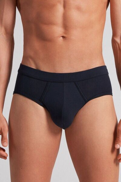 Intimissimi Slip in Cotone Natural Fresh Uomo Blu Taglia 3