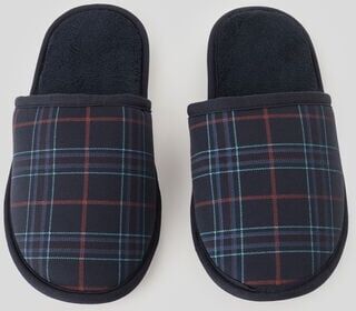 Intimissimi Pantofola Fantasia Tartan Blu/Marrone Uomo Blu Taglia TU