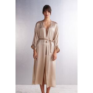 Intimissimi Vestaglia Lunga in Seta Living in Luxe Donna Naturale Taglia M/L