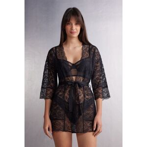 Intimissimi Kimono in Pizzo Lace Never Gets Old Donna Nero Taglia S/M