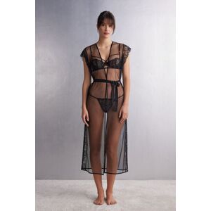 Intimissimi Vestaglia in Pizzo Intricate Surface Donna Nero Taglia TU