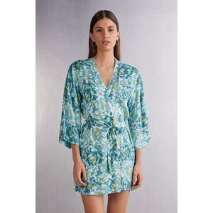 Intimissimi Kimono in Raso Emerald Flower Donna Taglia M/L