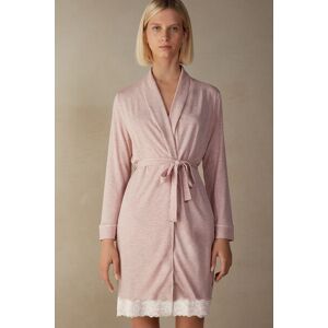 Intimissimi Vestaglia in Modal con Dettaglio in Pizzo Donna Rosa Chiaro Taglia M