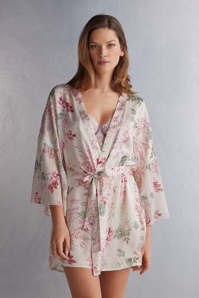 Intimissimi Kimono in Raso Secret Garden Donna Floreale Taglia M/L