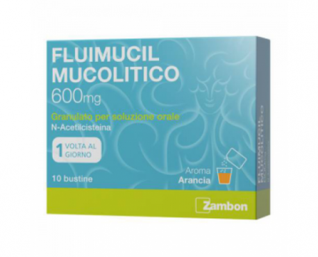 Zambon Fluimucil Mucolitico 600 mg granulato per sospensione orale 10 bustine Zambon Fluimucil Mucolitico 600 mg granulato per sospensione orale 10 bustine