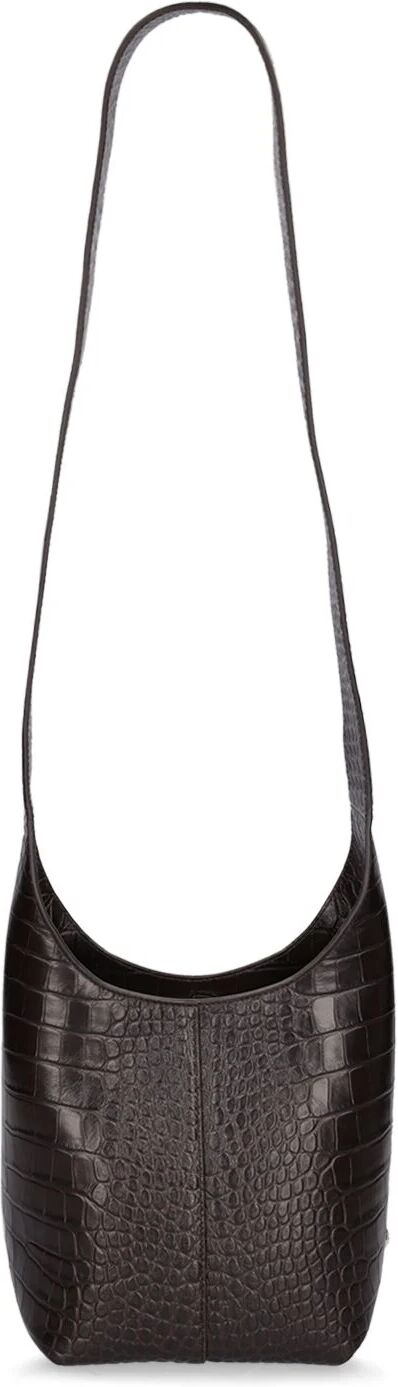 Michael Kors Borsa Mini Hobo Dede Stampa Coccodrillo Cioccolato 01