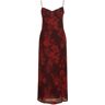 REFORMATION Vestito Midi Kourtney Stampato Rosso 0 - 2 - 4 - 6 - 8 - 10 - 12