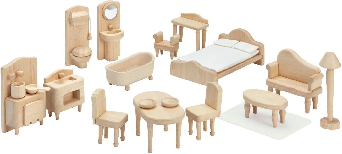 PLANTOYS Victorian Dollhouse Furniture Set Beige 01