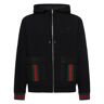 Gucci Felpa In Cotone Con Zip E Dettagli Web Nero S - M - L - XL