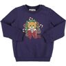 Moschino Felpa In Cotone Gommato Navy 12-18M - 18-24M - 2A - 3A