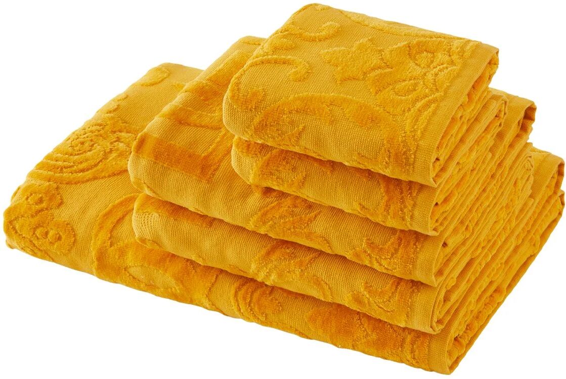 Dolce&Gabbana Set Of 5 Cotton Jacquard Towels Giallo 01