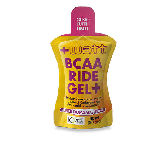 +watt bcaa ride gel+ soluzione equilibrata di carboidrati 40 ml gusto tutti i frutti