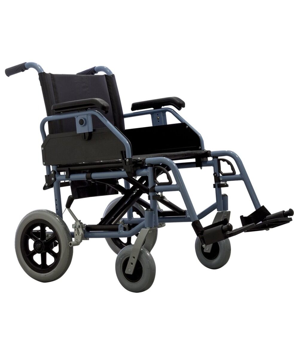 sedia a rotelle da transito leggera in alluminio e-light t, seduta 44 cm