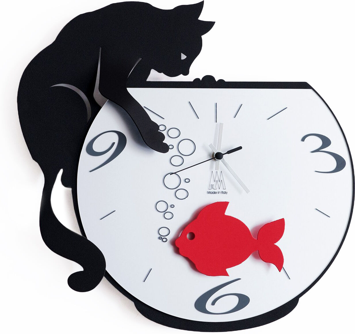 Casa Shop Orologio da parete spiritoso Tommy and Fish Fango Casa Shop Orologio da parete spiritoso Tommy and Fish Fango