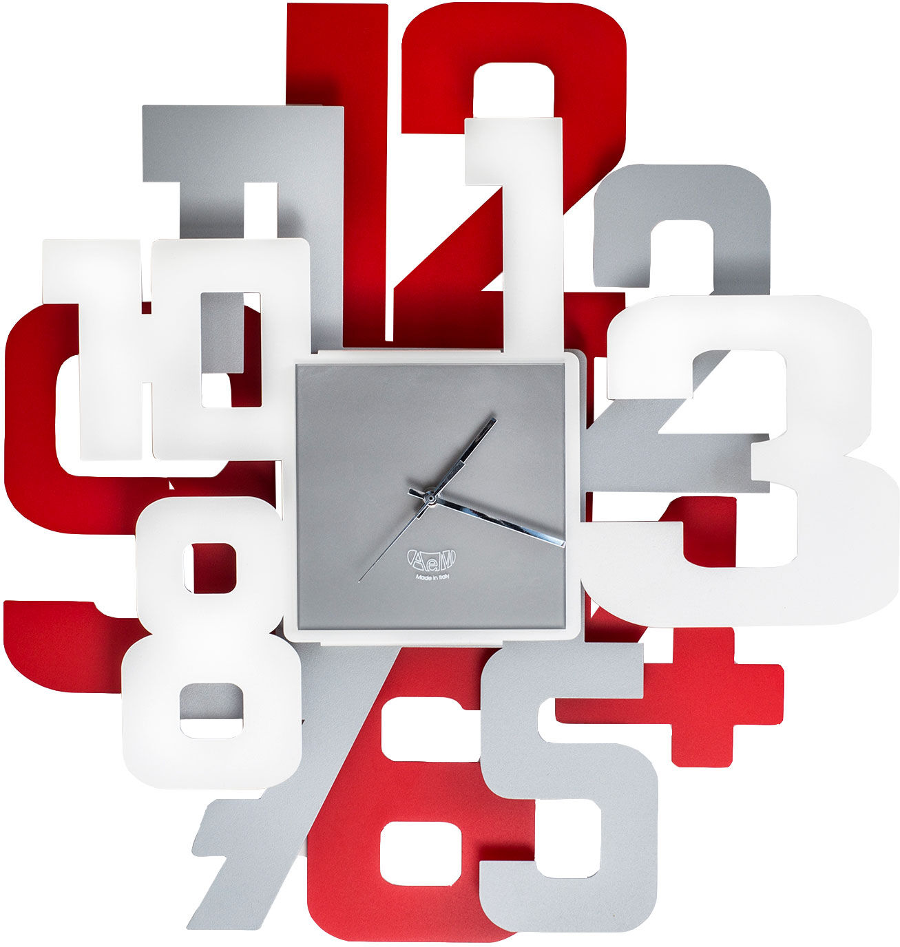 Casa Shop Orologio "Big Sitter" Nero Alluminio e Bianco Casa Shop Orologio "Big Sitter" Nero Alluminio e Bianco