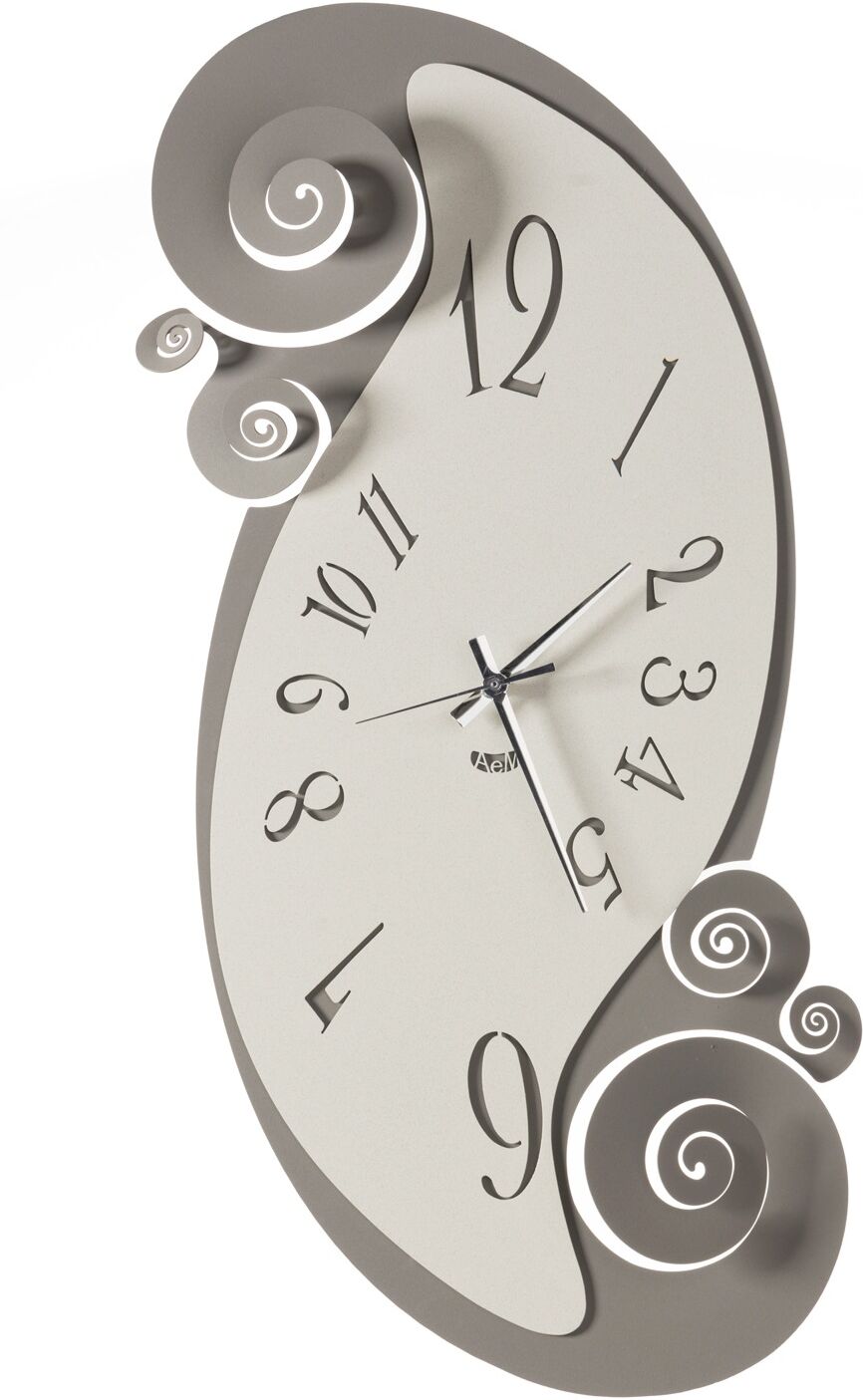 Casa Shop Orologio da muro elegante Circeo Bronzo e bianco marmo Casa Shop Orologio da muro elegante Circeo Bronzo e bianco marmo