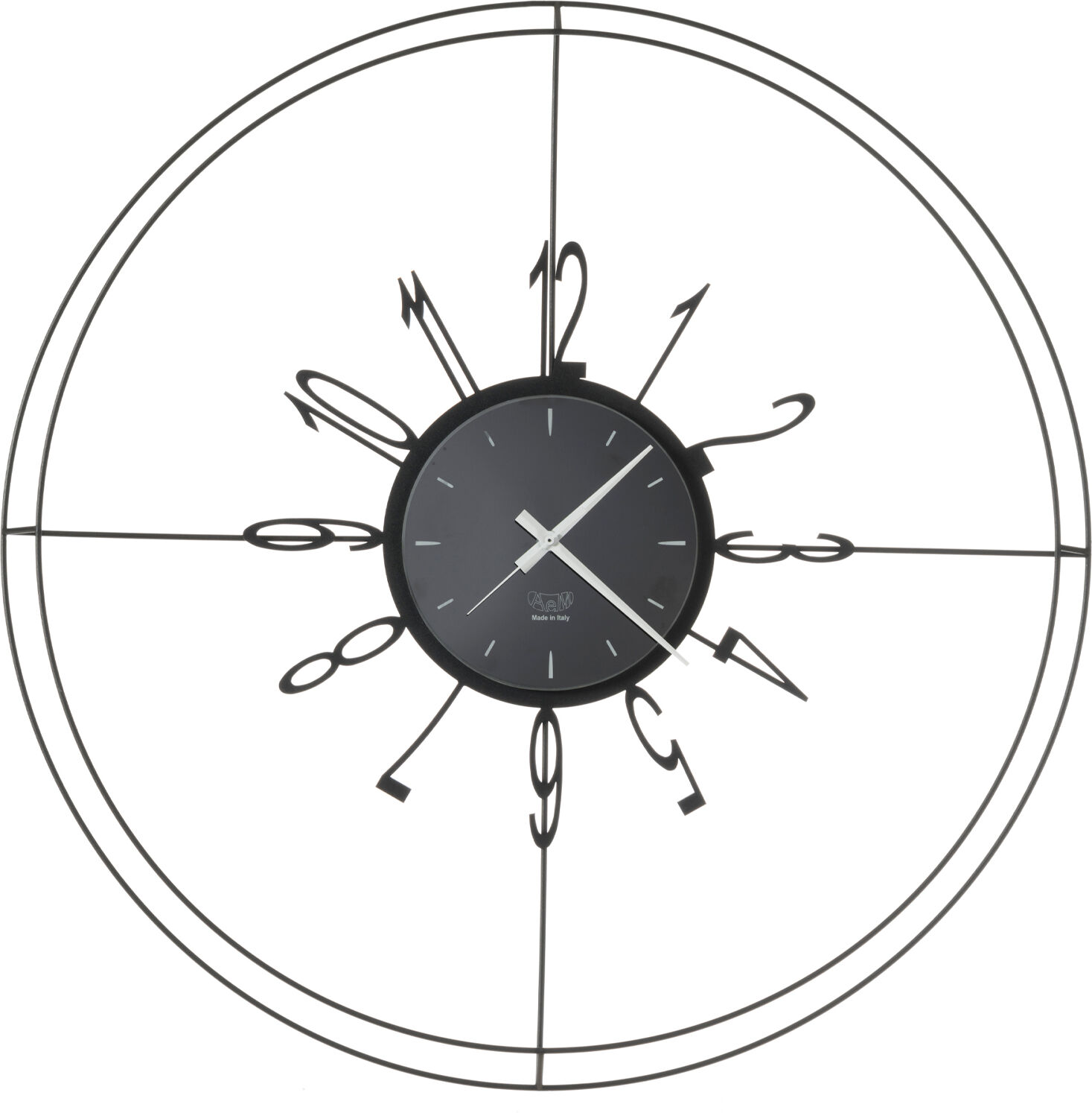 Casa Shop Orologio da parete con linee sottili Voyager Nero Casa Shop Orologio da parete con linee sottili Voyager Nero