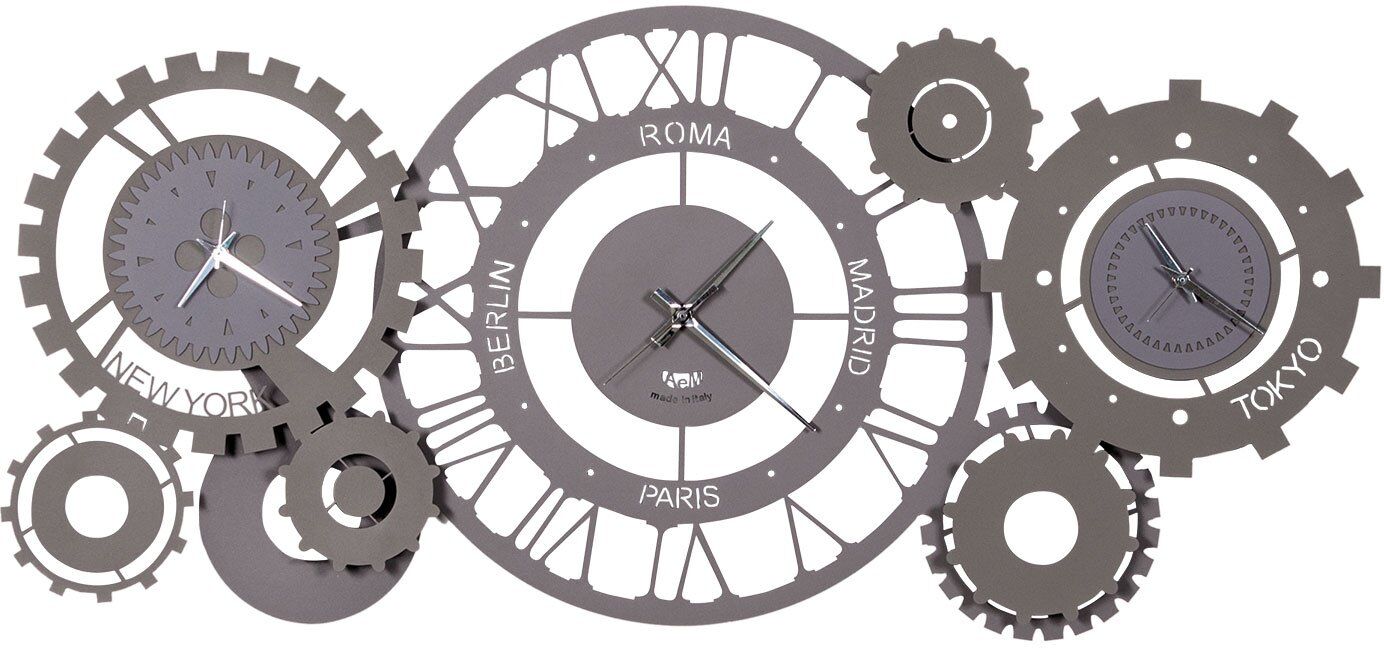 Casa Shop Orologio da parete interessante Fuso Meccano Nero Casa Shop Orologio da parete interessante Fuso Meccano Nero