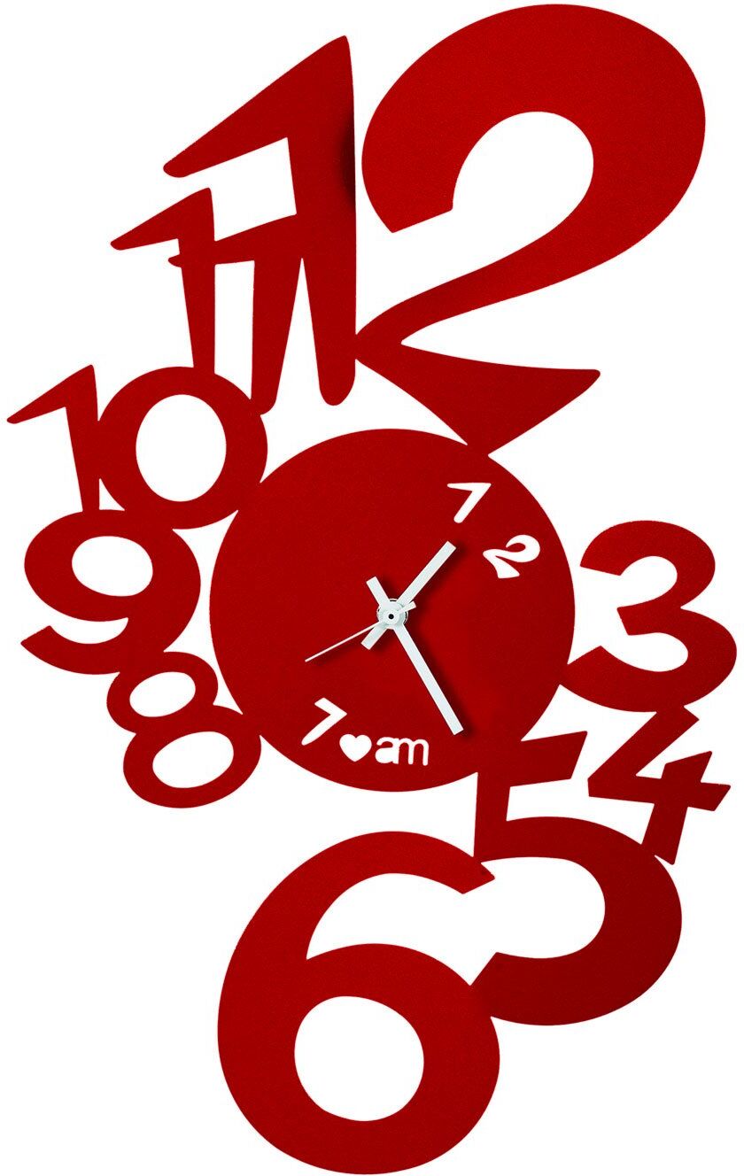 Casa Shop Orologio da parete giocoso Lupin Rosso Casa Shop Orologio da parete giocoso Lupin Rosso