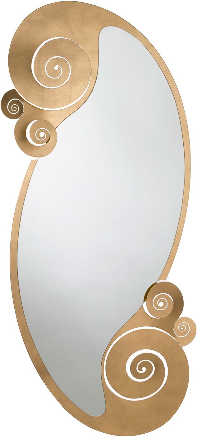 Casa Shop Specchio da terra in ferro con riccioli Circeo Oro Casa Shop Specchio da terra in ferro con riccioli Circeo Oro