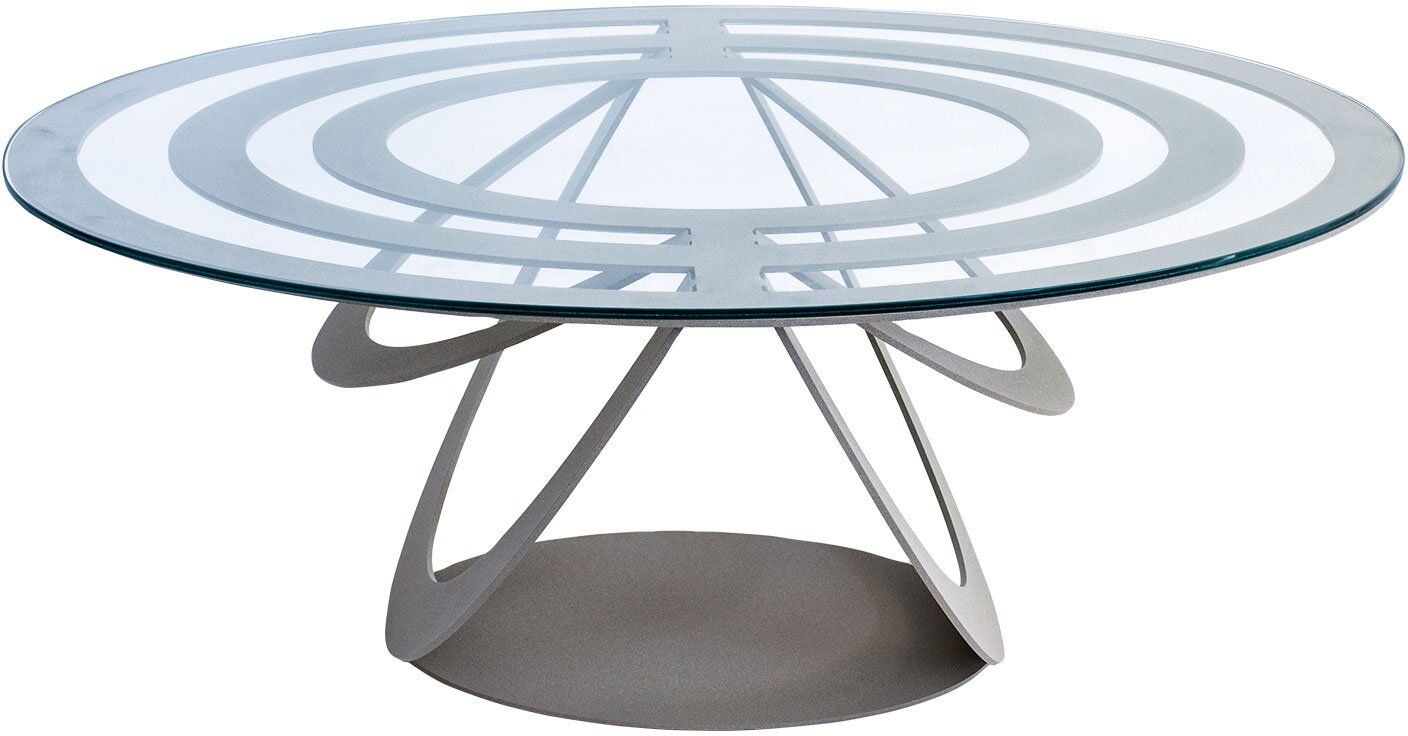 Casa Shop Tavolino da salotto ovale Optical Bianco Casa Shop Tavolino da salotto ovale Optical Bianco